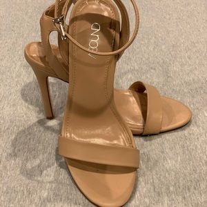 Abound Nude Strappy Heels (6.5)
